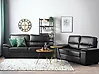 Living Room Set 5 Seater VOGAR Faux Leather Black