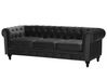 Soffa 3-sits sammet svart CHESTERFIELD_705623