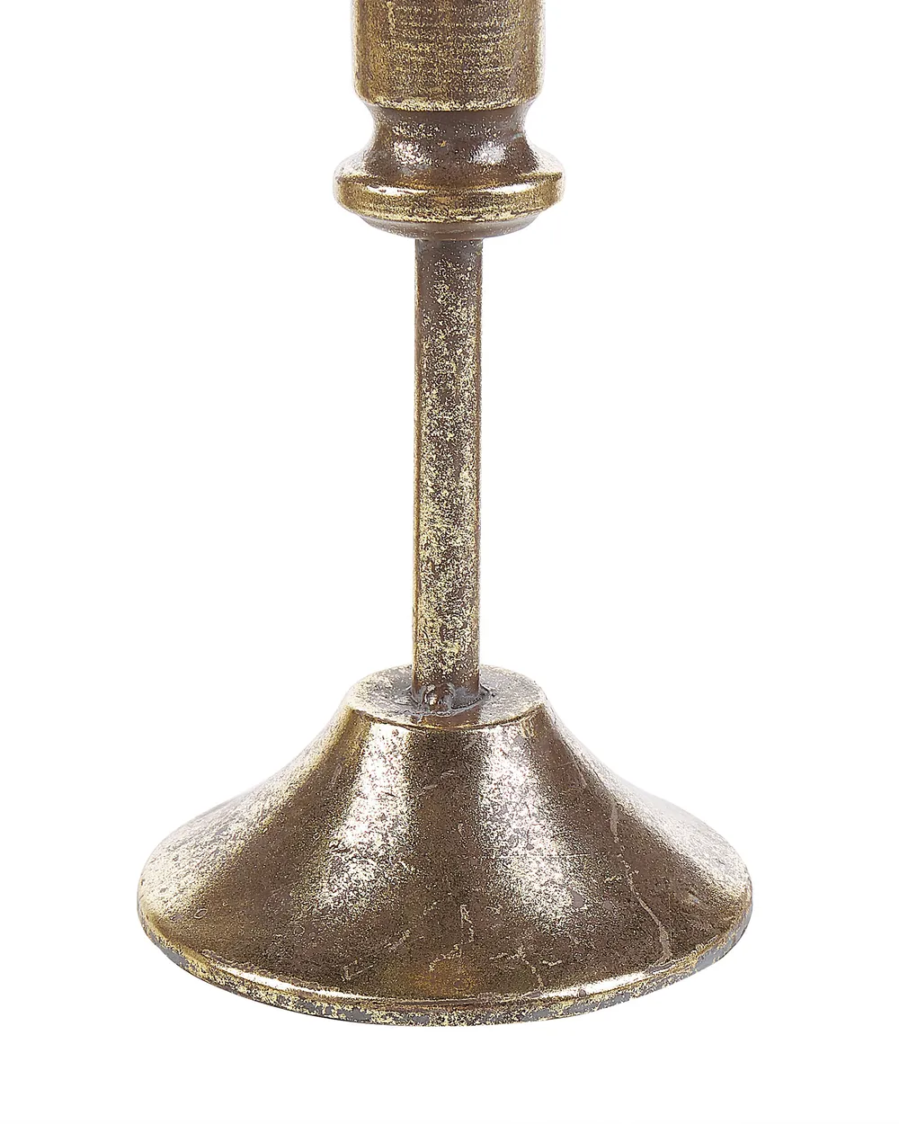 Zestaw 2 świeczników SALAMINA 63/49 cm Metal Złoty_787617