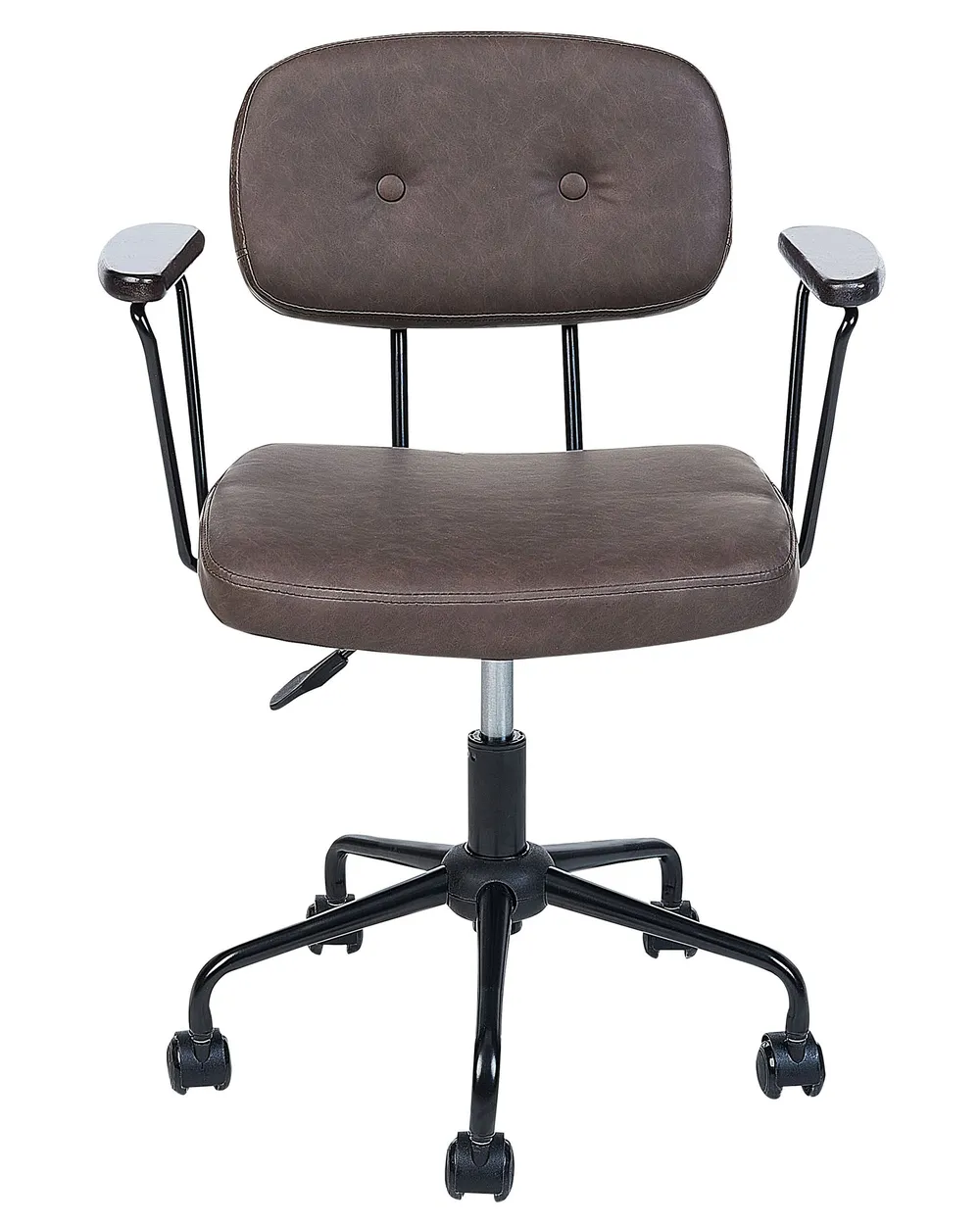 Desk Chair ALGERITA Faux Leather Dark Brown_855210