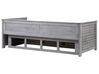 Rozkádací postel dřevěná šedá s roštem 90 x 200 cm CAHORS_729508