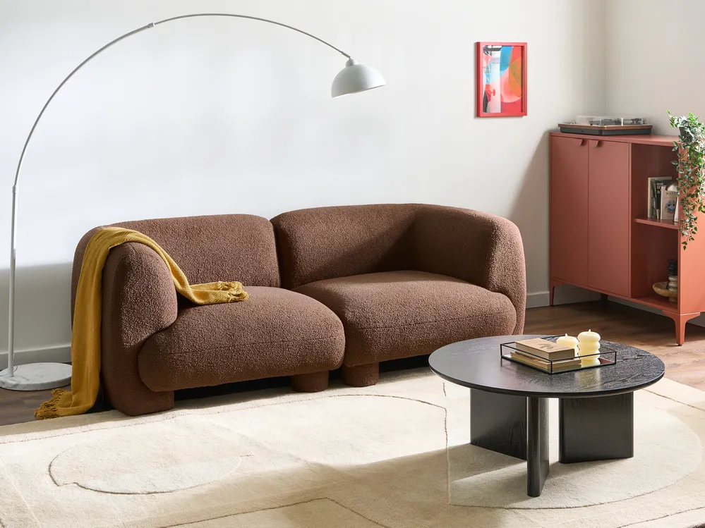 Sofa modułowa dla 2 osób MJALBI Boucle Brązowy