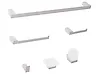 6-Piece Bathroom Hardware Set TUMACO with Towel Bars and Hooks Silver