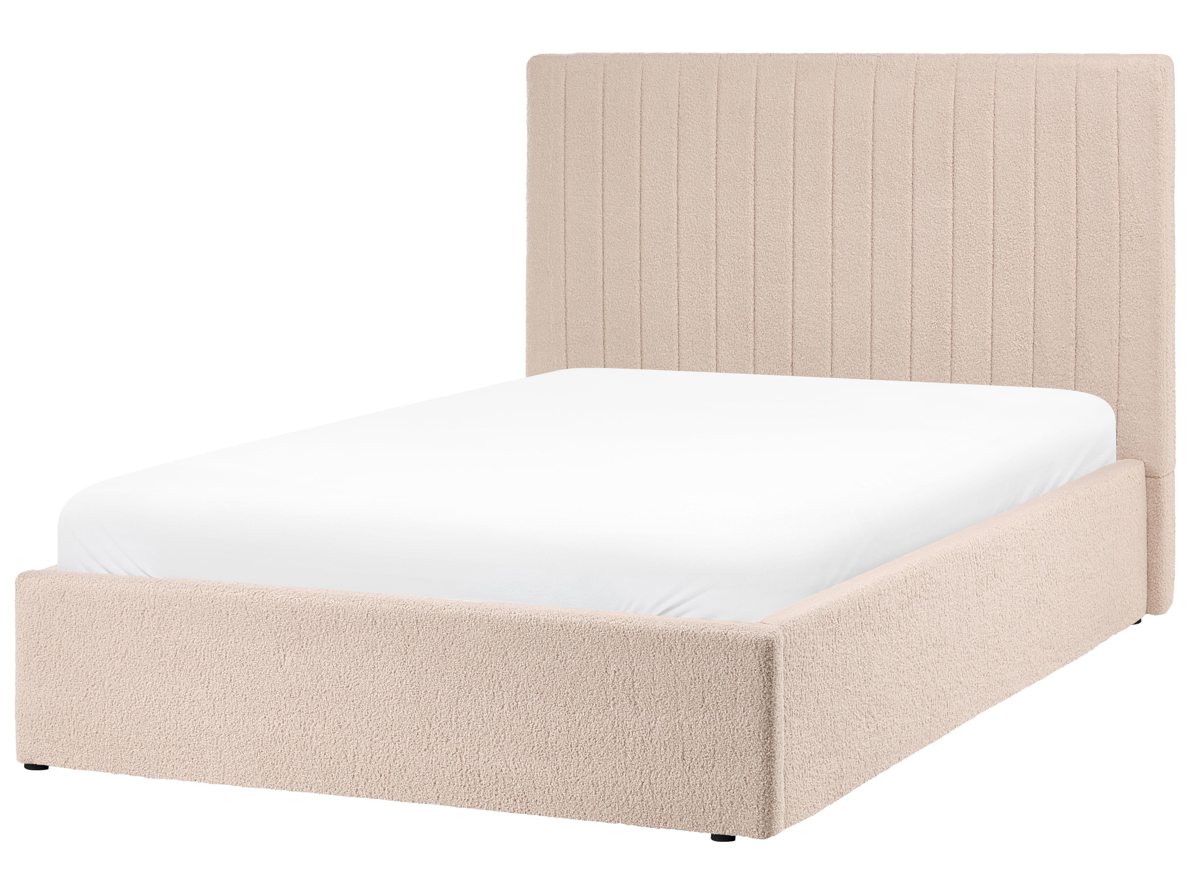 Ottoman Bed VION Boucle Beige 120 x 200 cm (EU Small Double)_1062905