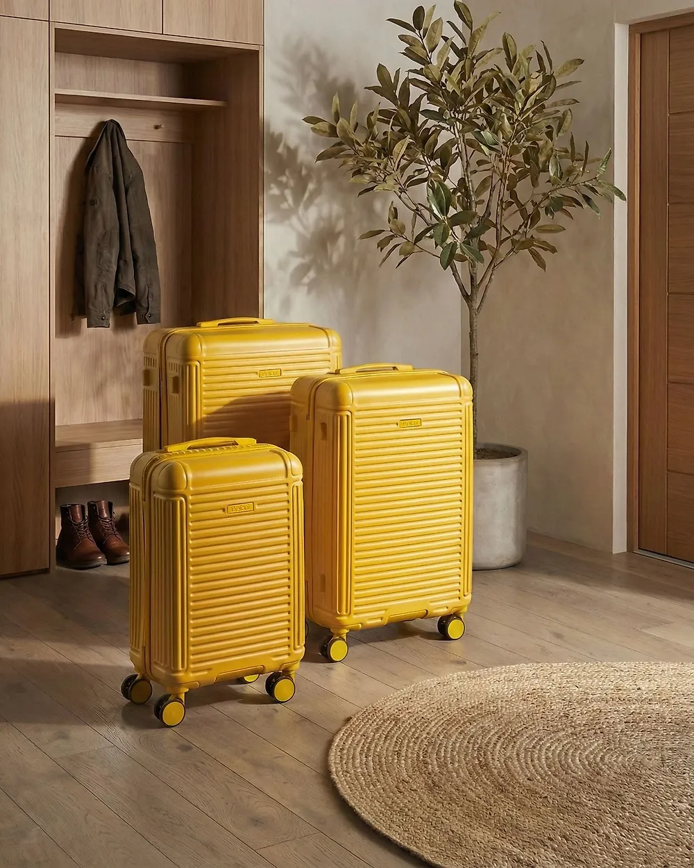 Lot de 3 valises rigides MYNTIS Jaune_1175860