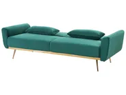 Sofa Bed 3 Seater EINA Velvet Emerald Green_729288