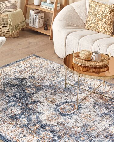 Area Rug 160 x 230 cm Beige and Blue DVIN