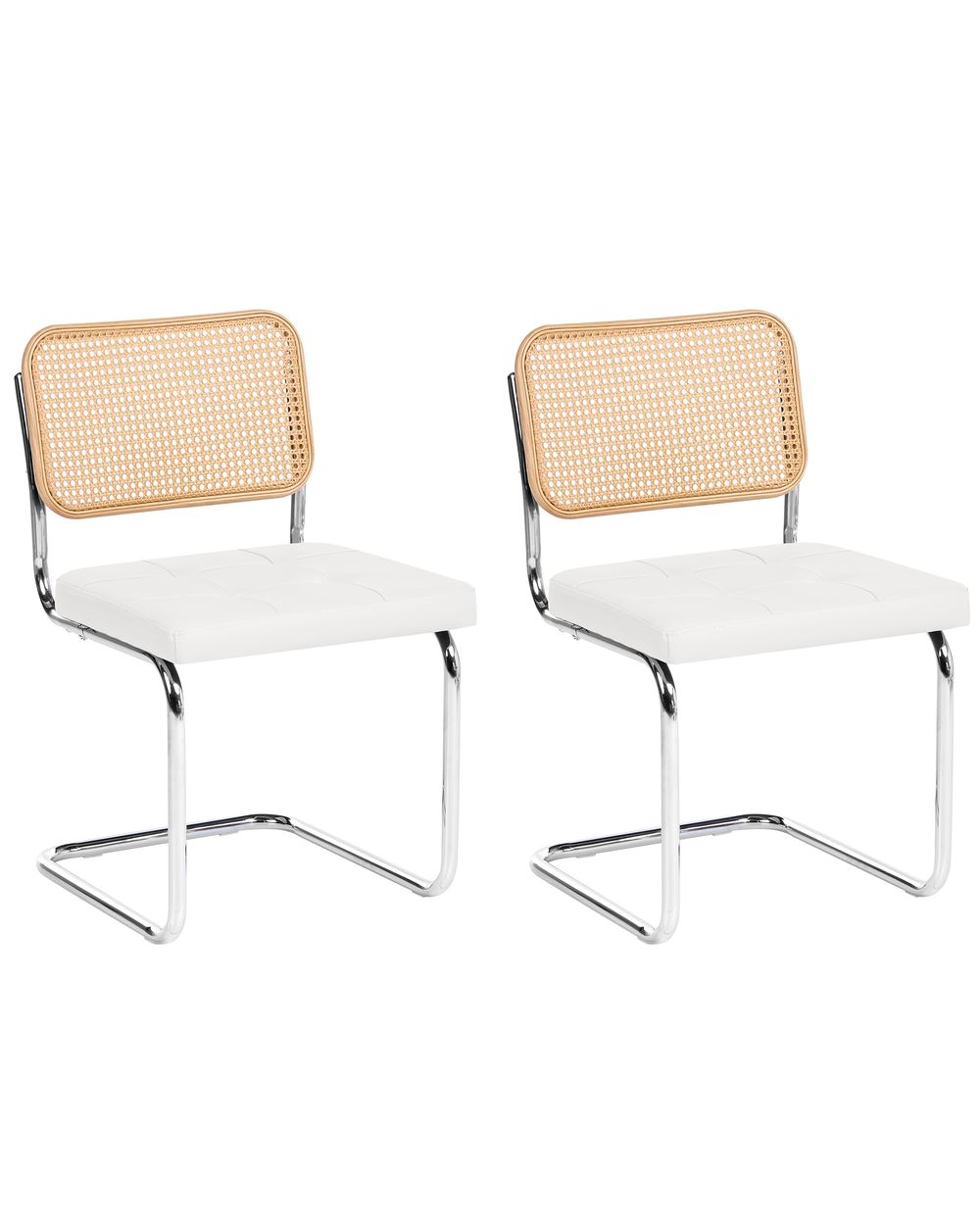 Set di 2 sedie da pranzo ETHETE Pelle sintetica Bianco
