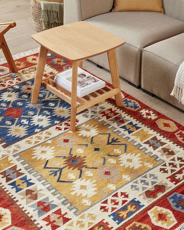 Wool Kilim Area Rug 140 x 200 cm Multicolour VOSKEHAT