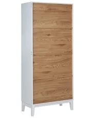 Vetrina in vetro RUMSON 80 cm Bianco_913781
