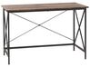 Písací stôl 115 x 60 cm tmavé drevo/čierna FUTON_820954