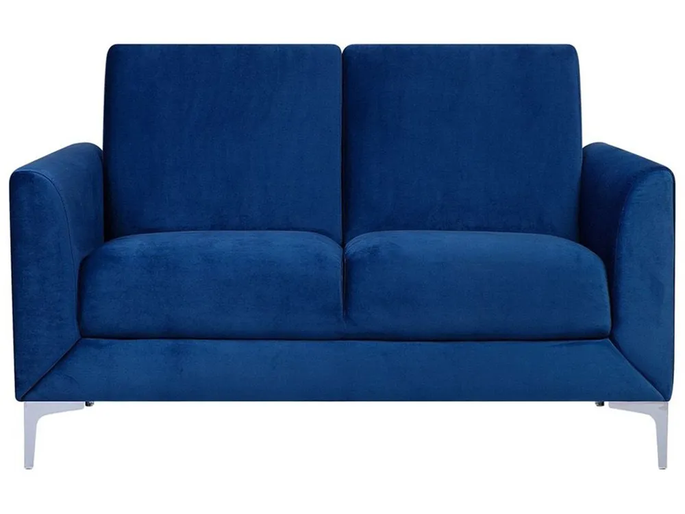 Sofa dla 2 osób FENES Welur Granatowy
