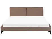 Bed Boucle MELLE 180 x 200 cm (EU Super King) Brown_965716