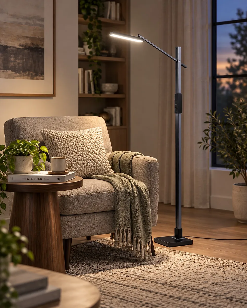 Lampadaire LED AQUARIUS Avec variateur Métal Gris foncé_1178686