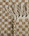 Teppich beige 50 x 80 cm kariertes Muster Kurzflor zweiseitig ZERDALI_790999