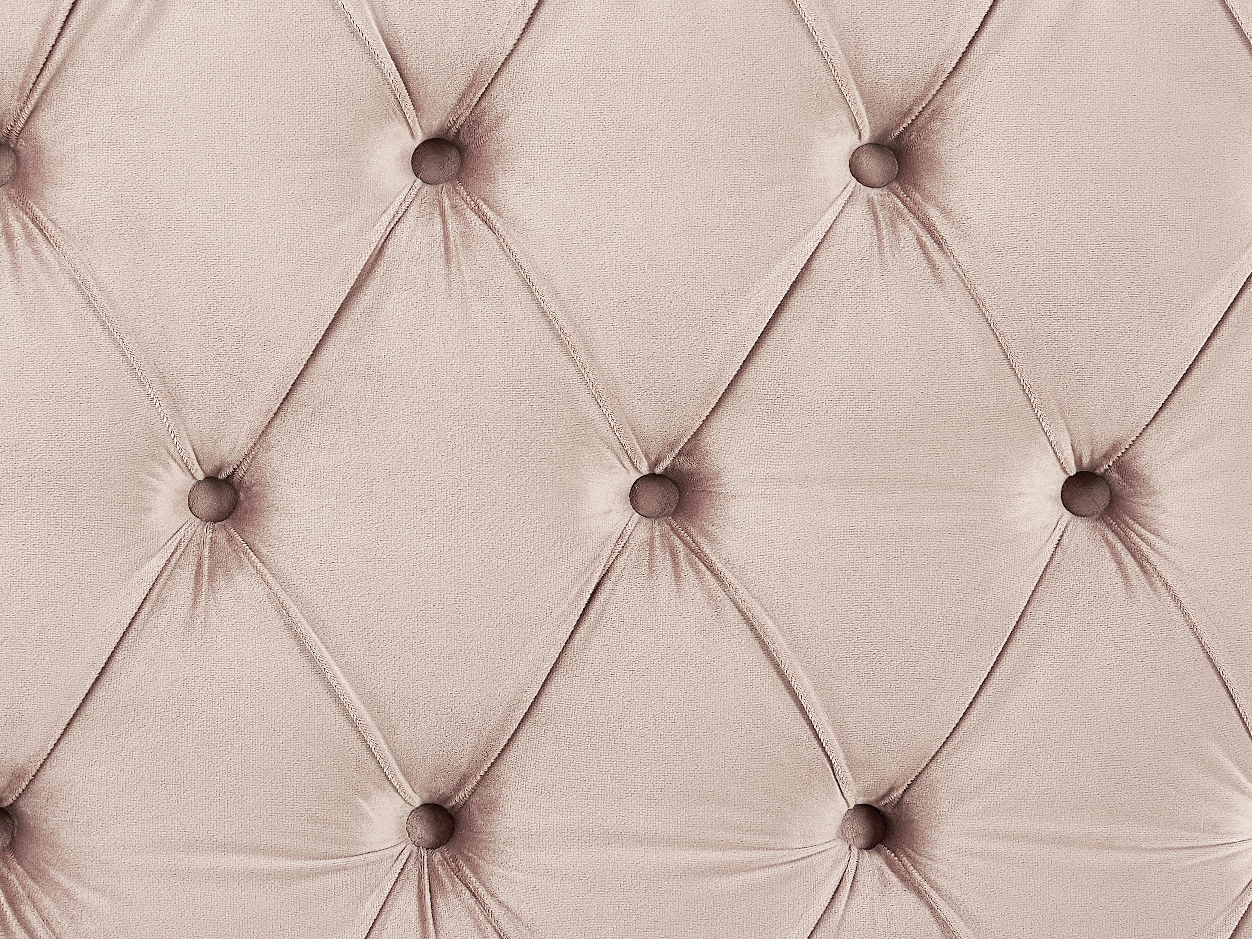 Cama Terciopelo AYETTE 160 x 200 cm Rosa pastel_905323