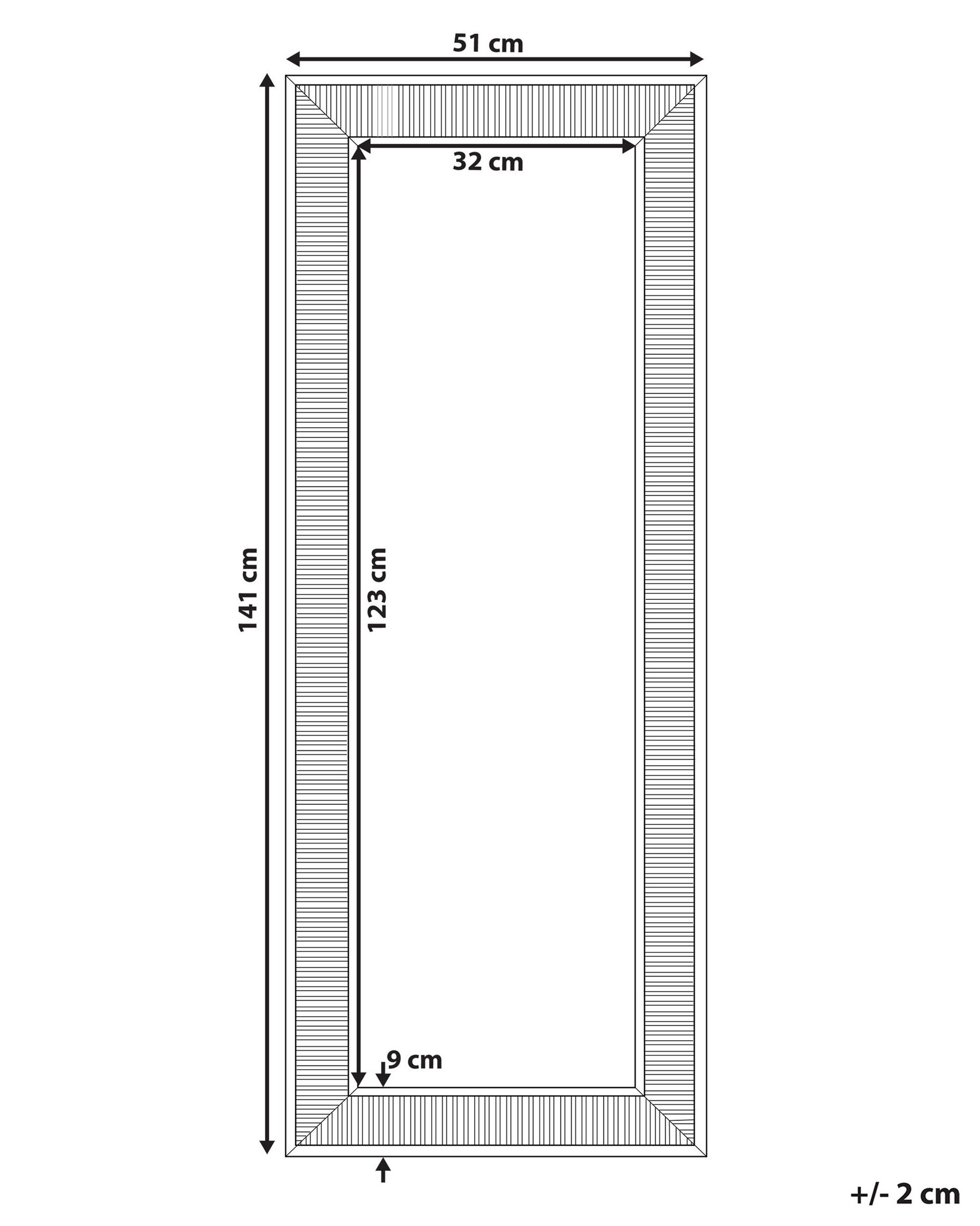 Wall Mirror CASSIS 51 cm 141 cm Gold_756731