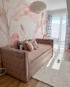 Łóżko wysuwane welurowe 90 x 200 cm różowe GASSIN _883427