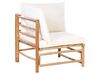 Venkovní sedací souprava z bambusového dřeva 5místná krémově bílá s konferenčním stolkem CERRETO_909581