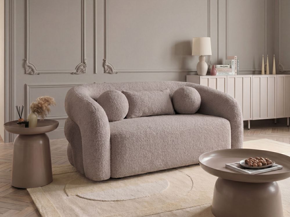 Sofa 2 Seater EGEDAAL Boucle Taupe