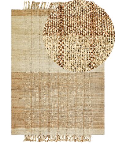 Jutový koberec 160 x 230 cm béžový KARKIN