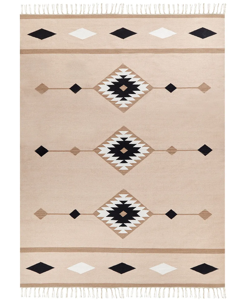 Tapis 3D Hirsutes - 160 X 230 Cm (approx. 5'3" X 7'7") - Beige - Qualité Supérieure NEUF