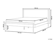 Cama LIBERMONT 140 x 200 cm Freixo escuro_912685
