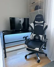 Sedia da gaming VICTORY Pelle sintetica Bianco_1062731