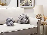 Cuscino decorativo MALNI 30 x 30 cm Velluto Grigio Tinta unita_1178670