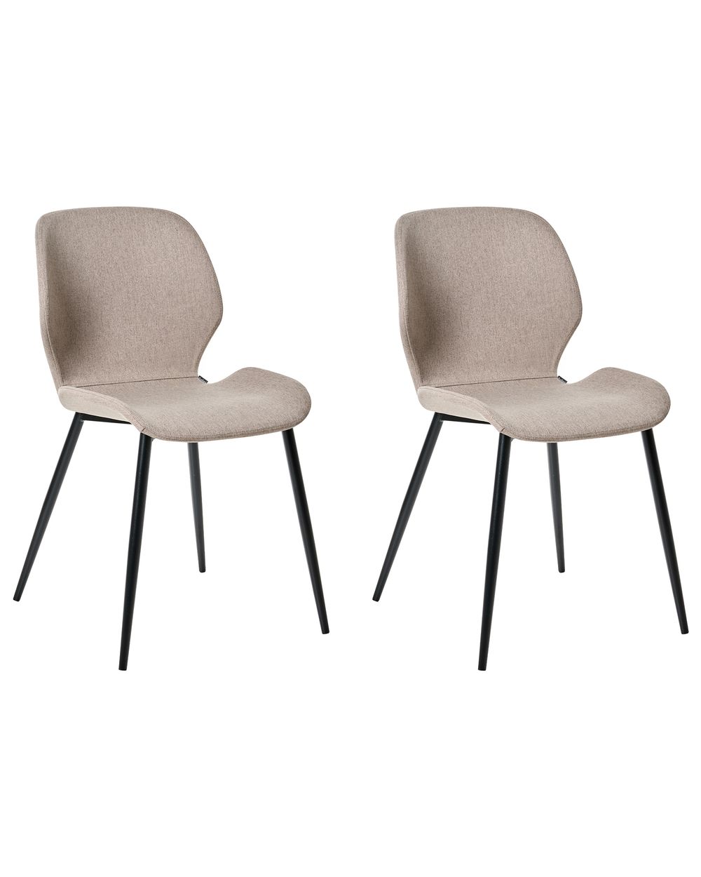 Set of 2 Conference Chairs HOLLAND Fabric Taupe