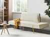 Bäddsoffa 2-sits sammet off-white SAARELA_932748