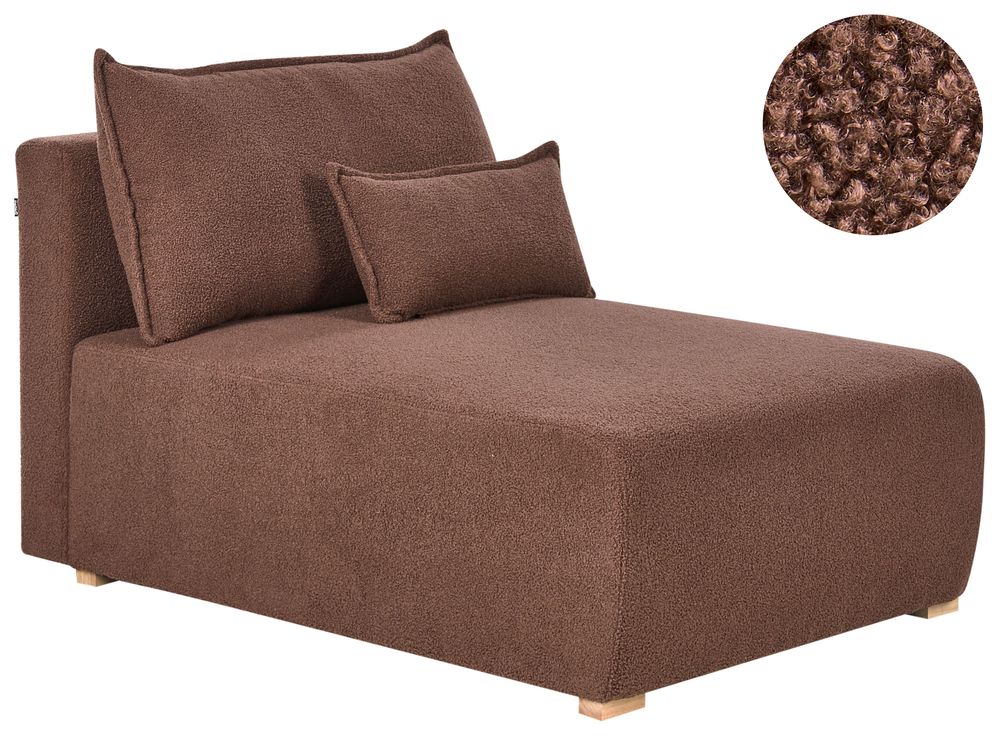 Chaise longue NERBO Bouclé Marron