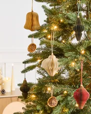 Set di 20 decorazioni per l'albero di Natale MALSELVA Carta Multicolore_1084956