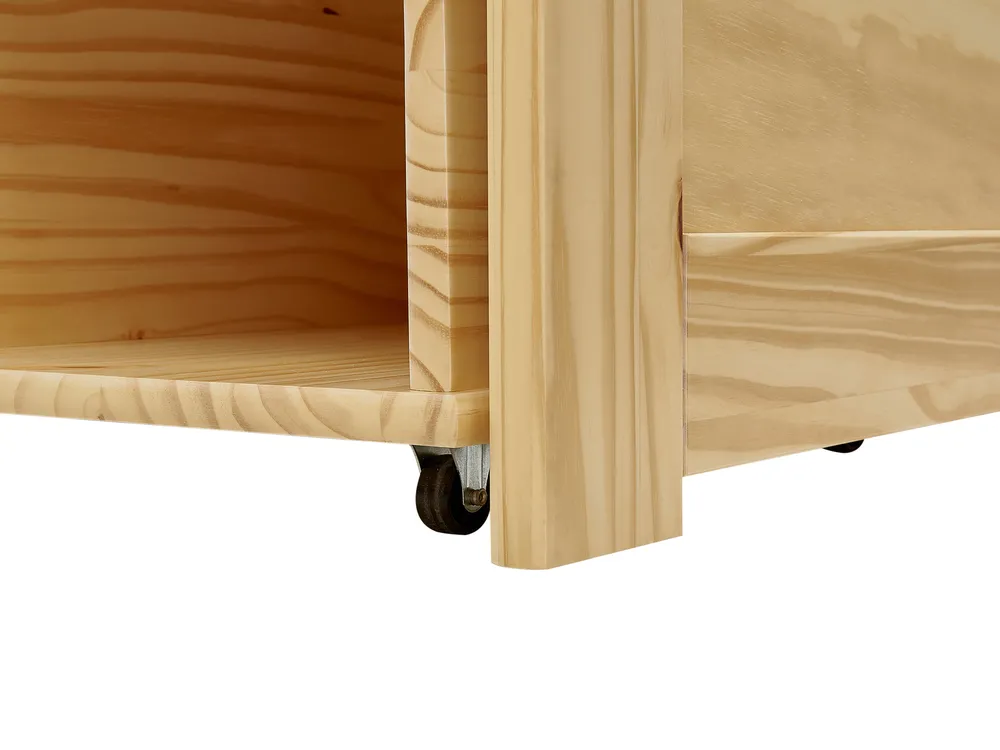 Letto da giorno con contenitore Legno di pino ROYVILLE 90 x 200 cm Marrone chiaro_936559