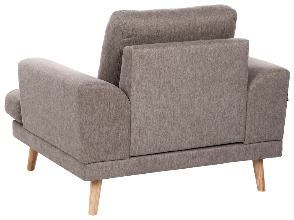 Living Room Set 4 Seater KILDAL Fabric Brown_1058465