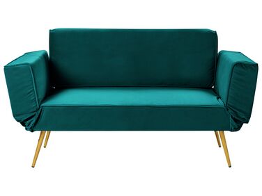 Divano letto velluto verde smeraldo SAARELA