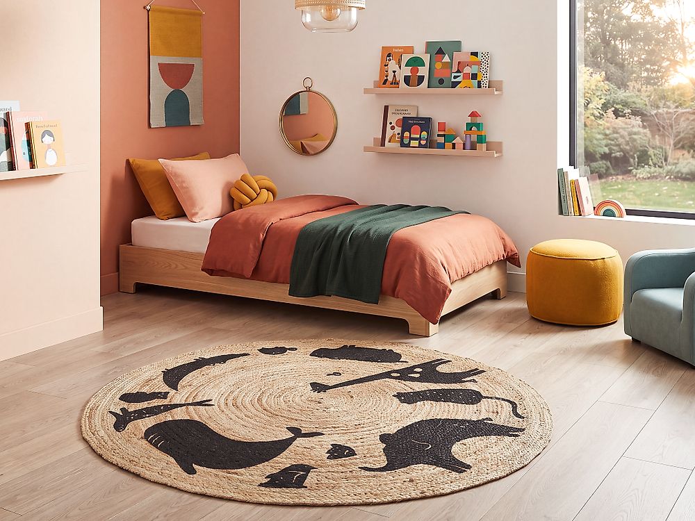Dětský koberec EARTH Béžová ø 120 cm Juta