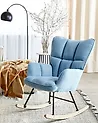 Rocking Chair OULU Fabric Light Blue