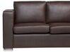 Leather Living Room Set Brown HELSINKI_740930