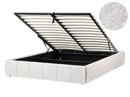 Ottoman Bed without Headboard GENAS Boucle Off-White 140 x 200 cm (EU Double)_1070365