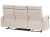 Soffa elektrisk recliner 3-sits sammet beige VERDAL_921609