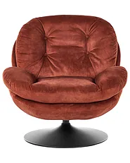 Swivel Armchair NOLVIK Velvet Golden Brown_1156210