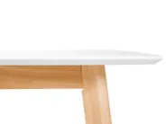 Extending Dining Table MEDIO White 120/155 cm 80 cm_808656