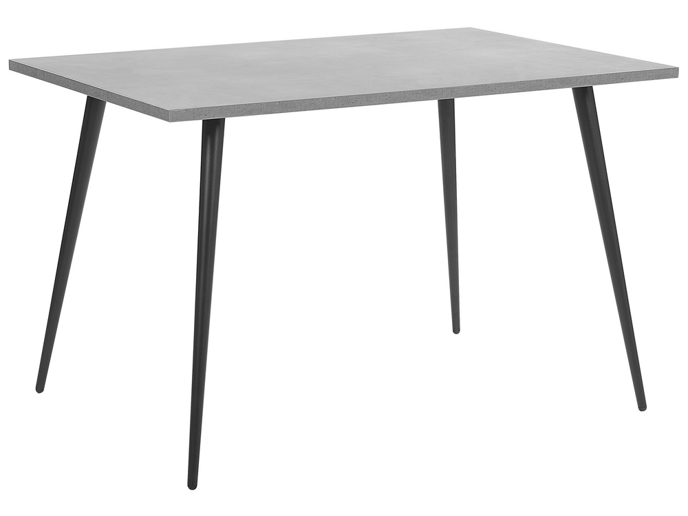 Dining Table 120 x 80 cm Concrete Effect with Black SANTIAGO Beliani