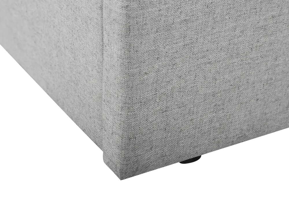 Ottoman Bed LORIENT Fabric Light Grey 140 x 200 cm (EU Double)_827059