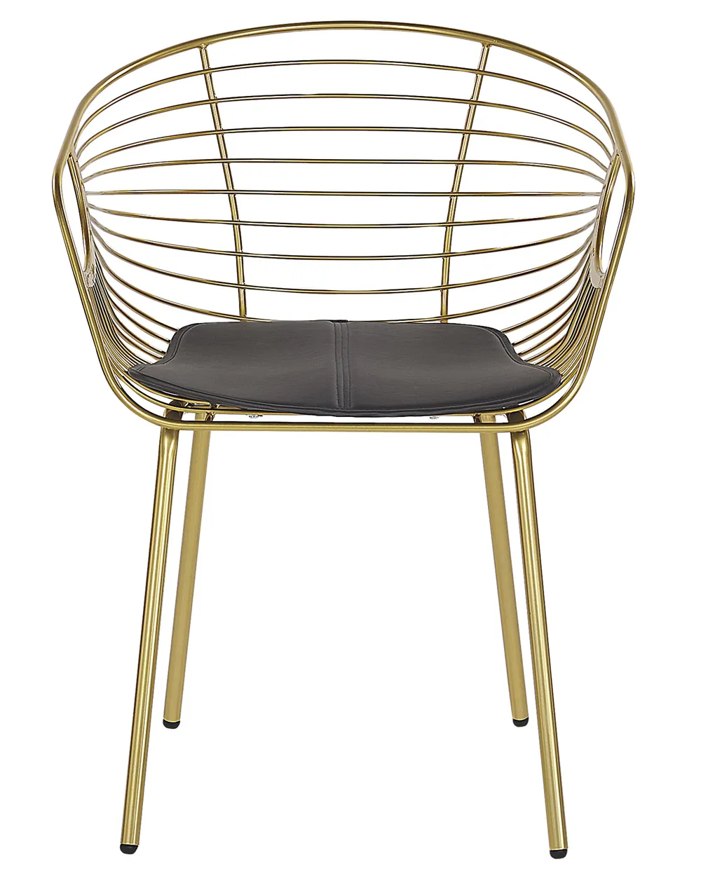 Set of 2 Dining Chairs HOBACK Metal Gold_775457
