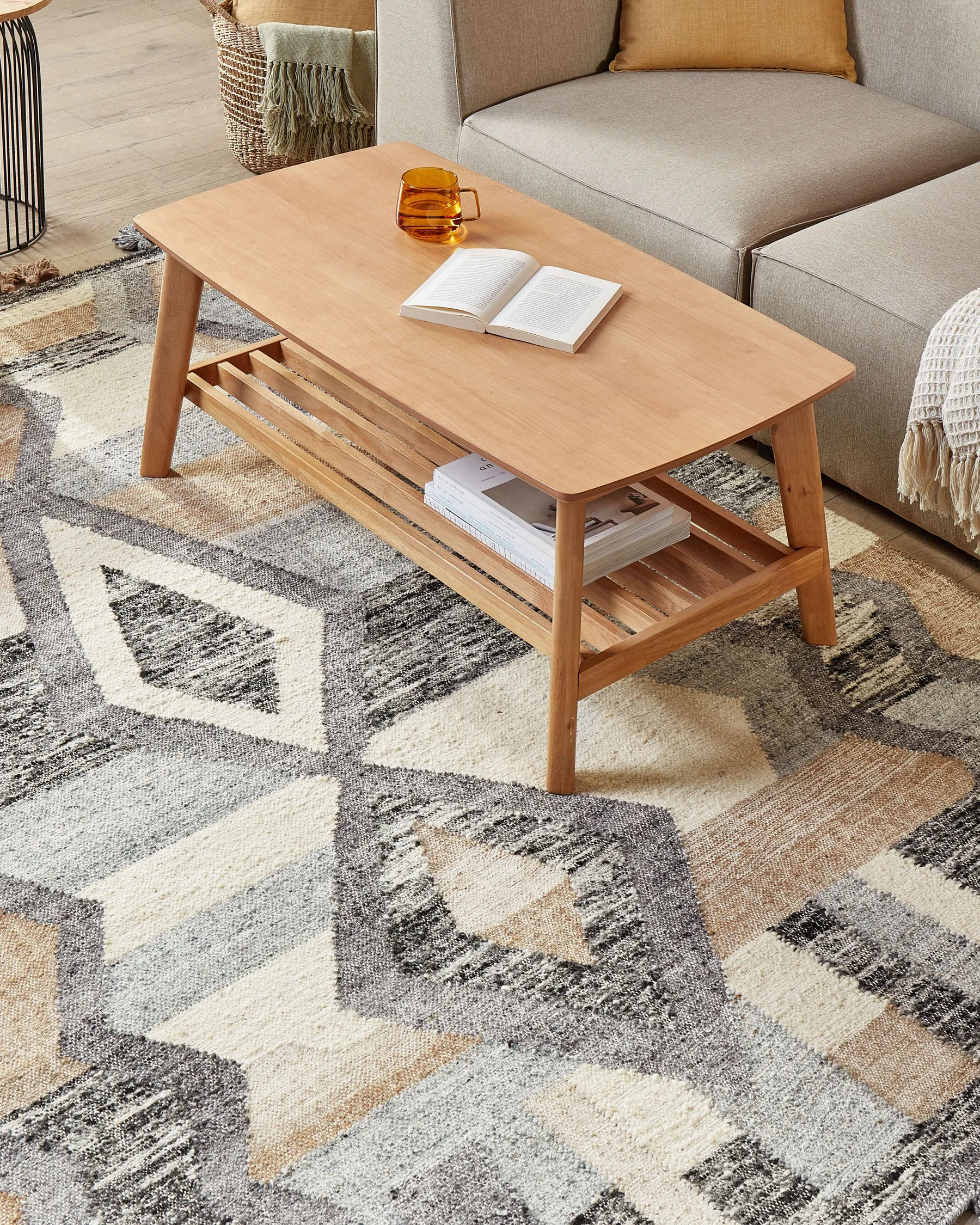 Rug AYGEZARD Multicolour 160 x 230 cm Kilim Wool_859203