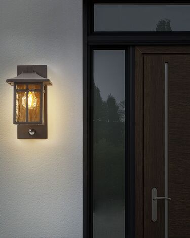 Outdoor Wall Light with Motion Sensor Black TEVIOT