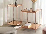 Side Table ALSEA Tempered Glass Copper_771401