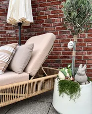 Transat avec coussin OSINI Polyrotin Beige_915838